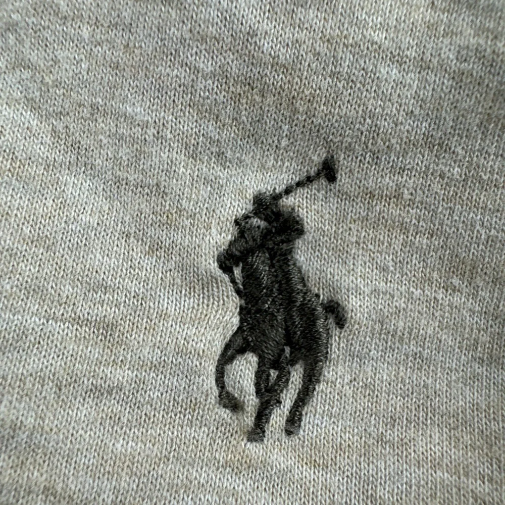 Polo Ralph Lauren Pullover Mens XL Oatmeal 1/4 Zip Sweatshirt Sweater Brown Pony - Picture 6 of 7
